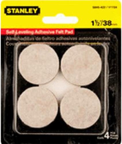 Stanley 845422 Self Leveling Felt Pads, Oatmeal, 1-1/2"