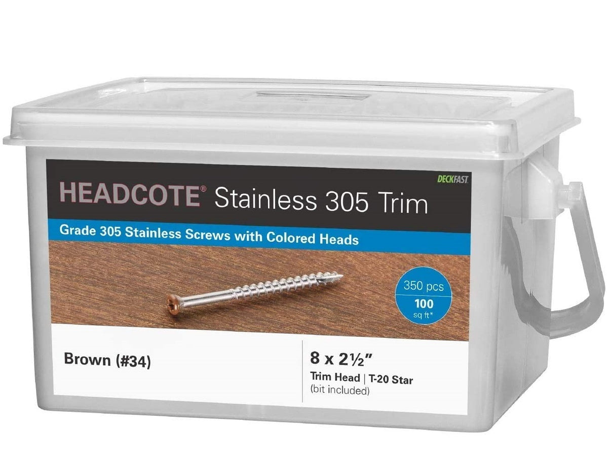 Starborn STX34T08250 Headcote Trim Head Deck Screw, #8 x 2-1/2"