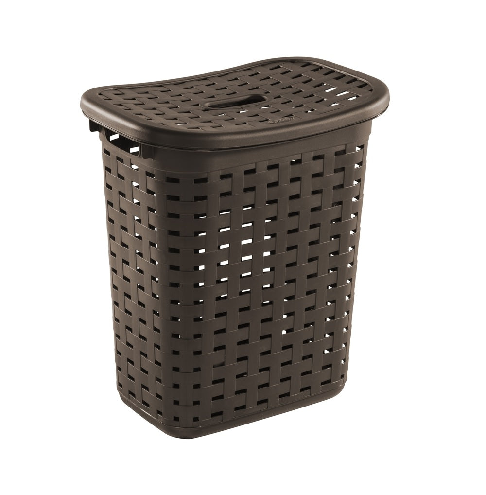 Sterilite 12766P04 Weave Laundry Hamper, Espresso