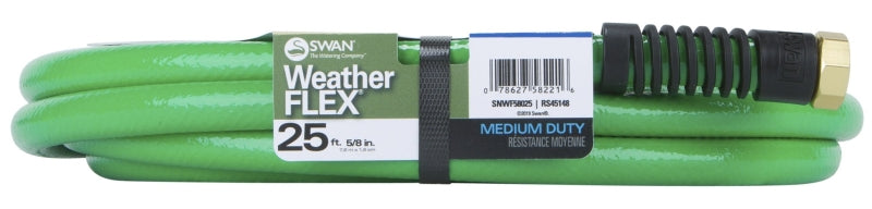 Swan SNWF58025 Weatherflex Medium Duty Garden Hose, Green, 5/8 inch X 25 Ft