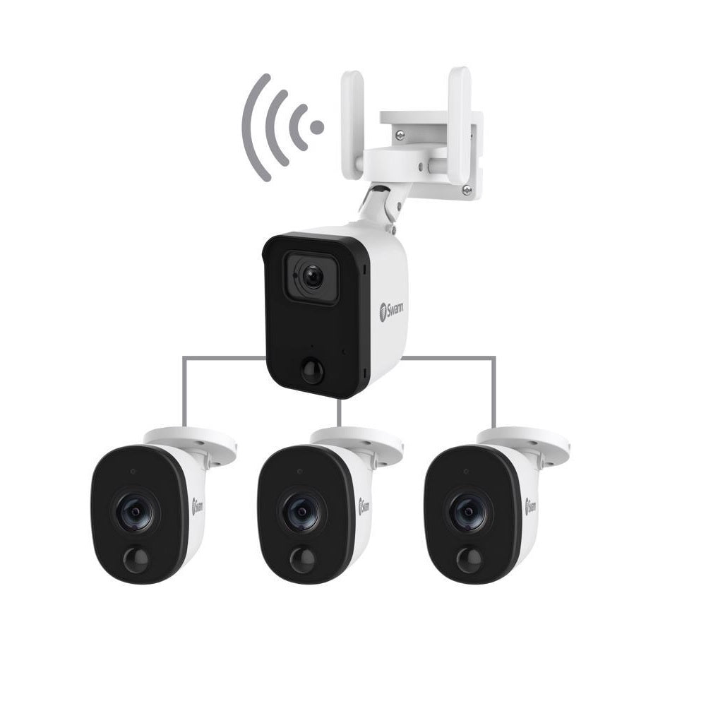 Swann SWIFI-FOURTIFY4 Fourtify Wi-Fi Security Camera, Black/White
