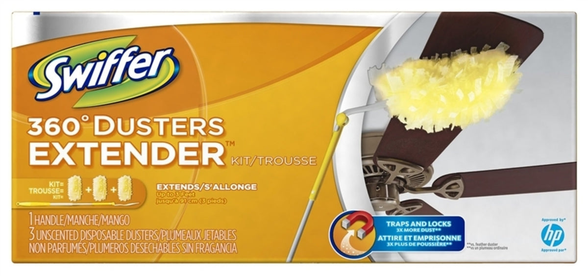 Swiffer 44750 Duster Extender Handle Kit, 3', 360°