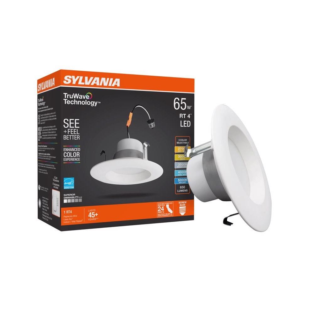 Sylvania 62386 TruWave LED Retrofit Recessed Lighting, 65 Watts