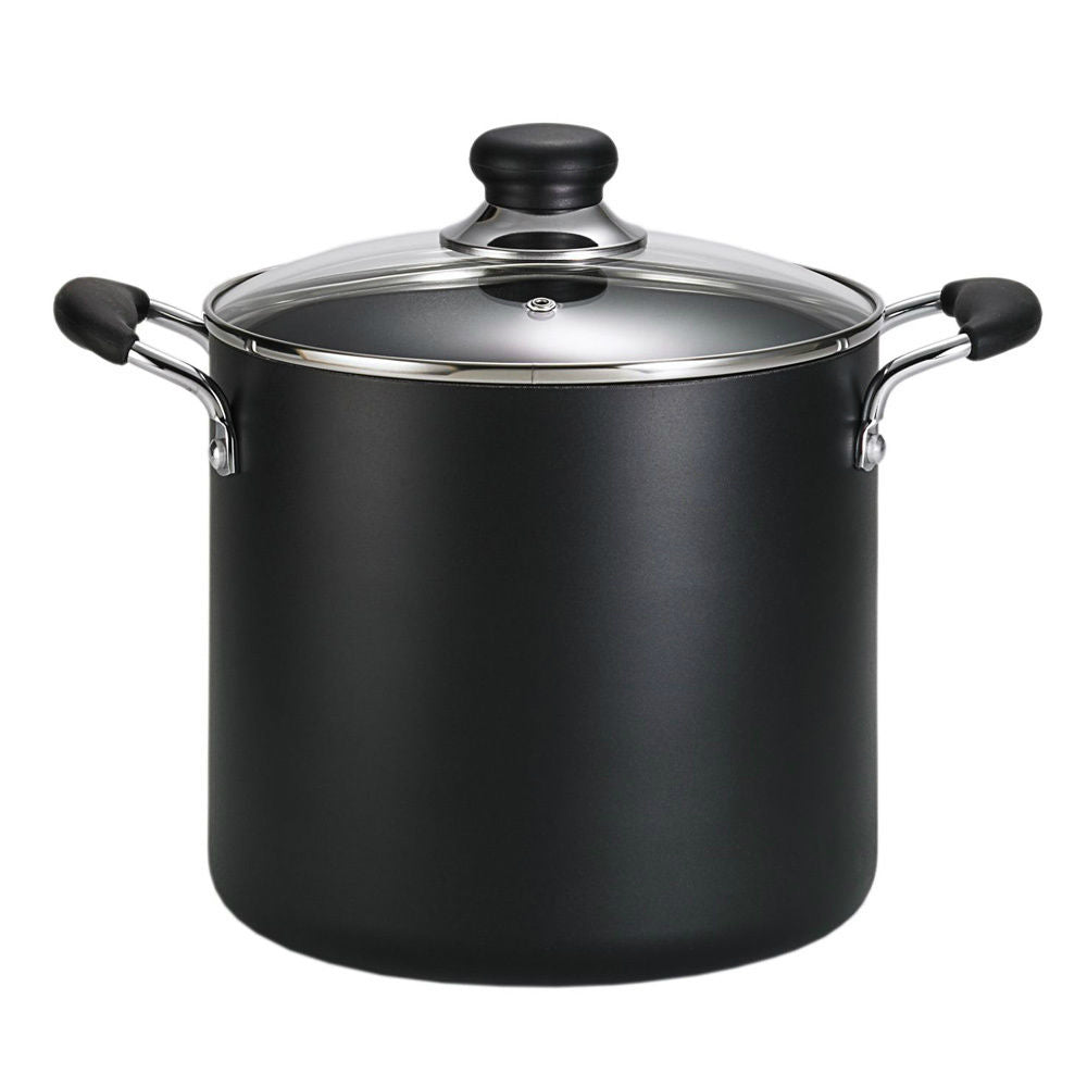 T-fal A9228064 Non-Stick Stock Pot, Black, 12 Quart