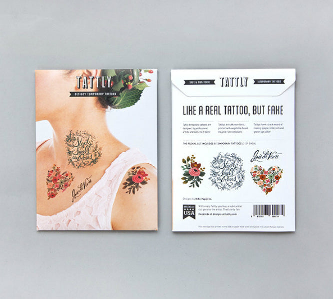 Tattly Floral Set Temporary Tattoos