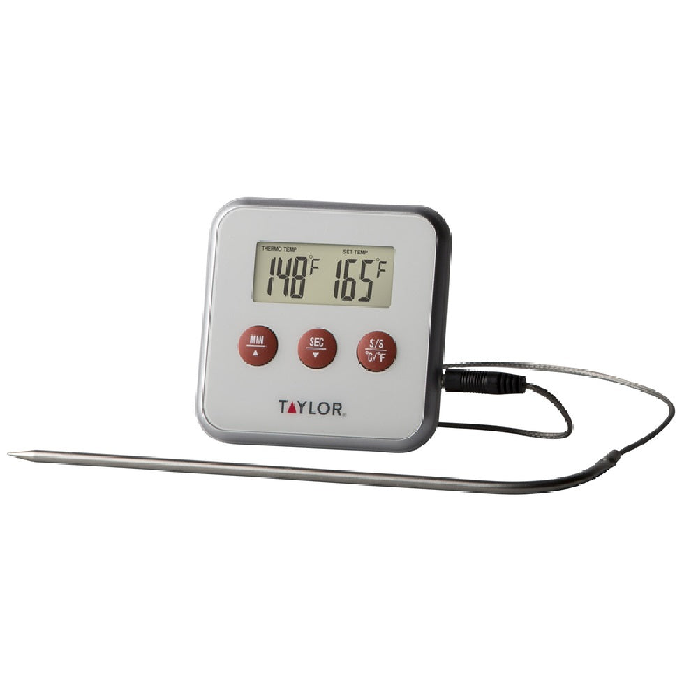 Taylor 1574 Digital Probe Thermometer, Plastic/Stainless Steel