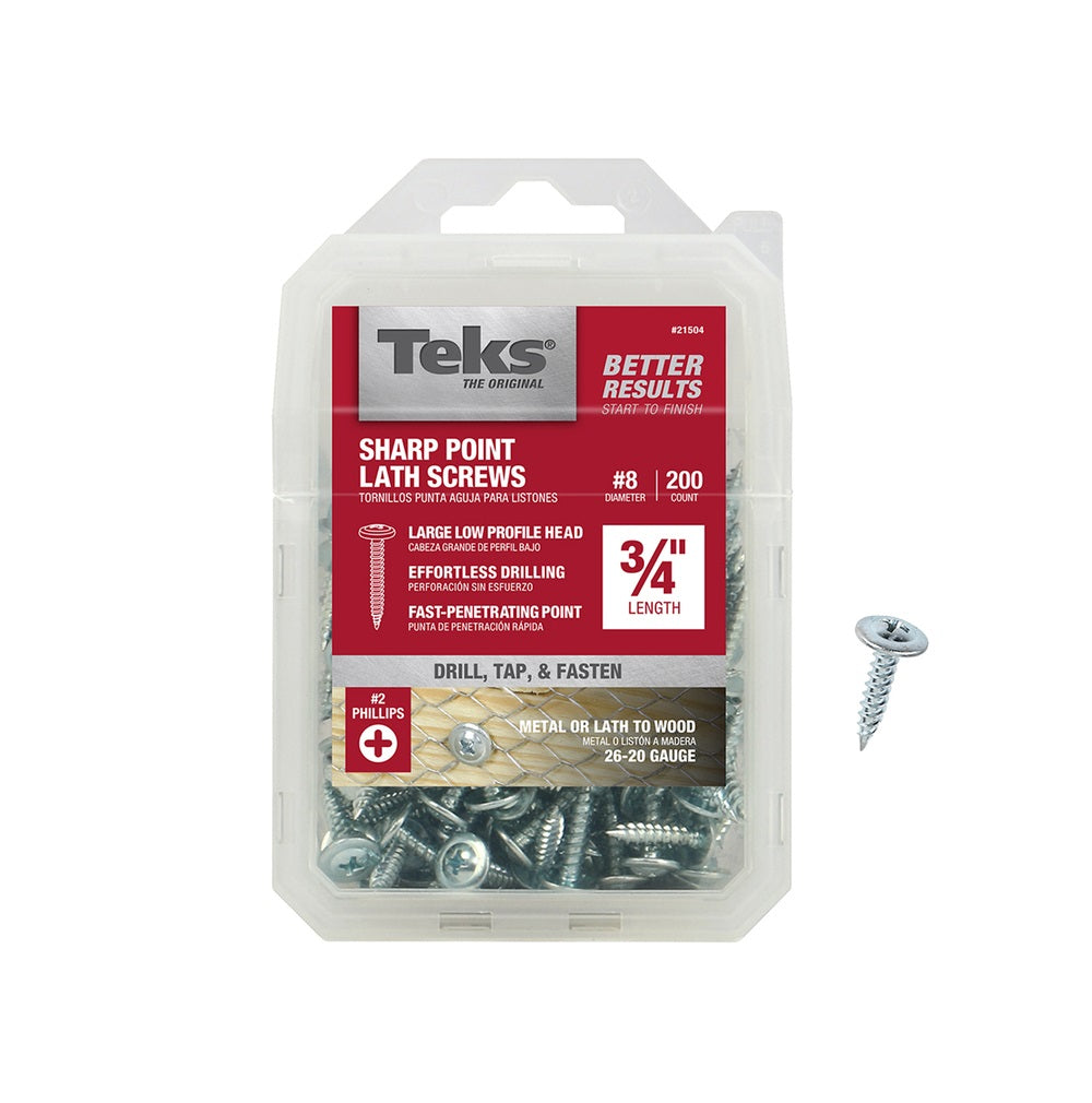 Teks 21504 Truss Head Lath Screws,  #8 X 3/4 inch