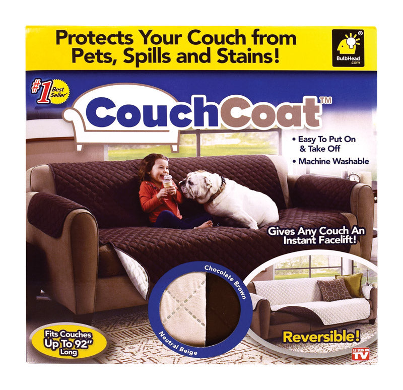 Telebrands 10951-4 Couch Coat, Brown/Cream, 92"