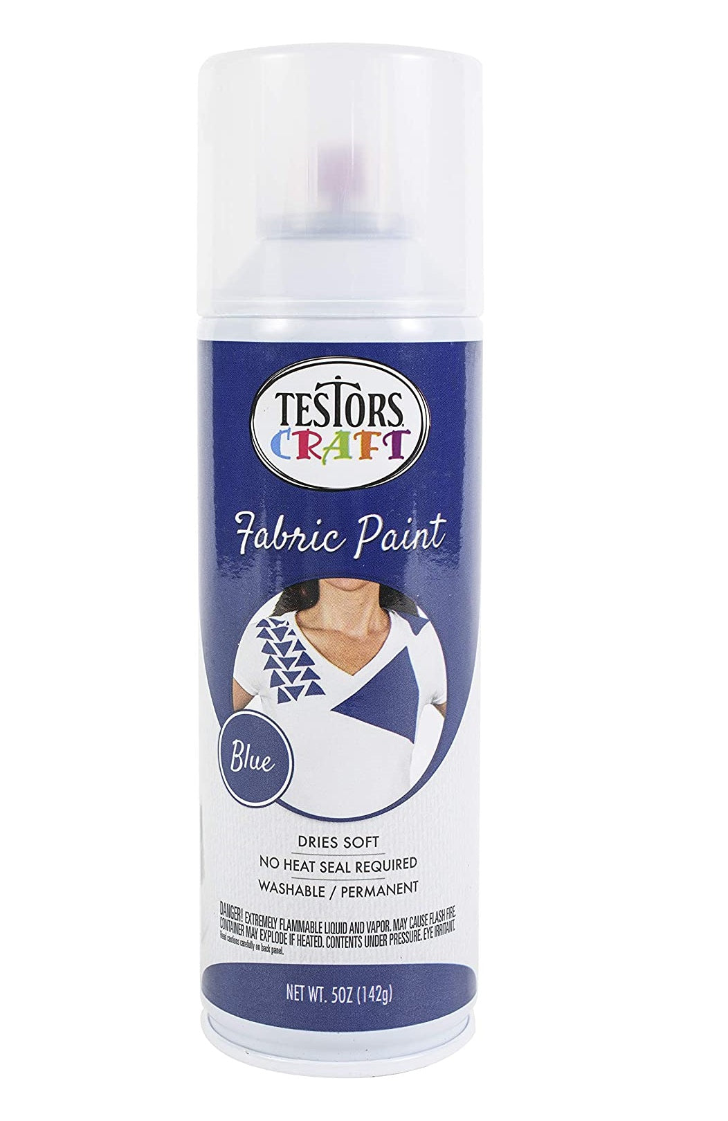 Testors 344363 Craft Fabric Spray Paint, Blue, 5 Oz