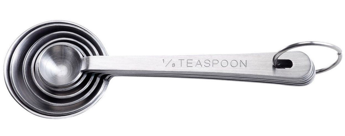 The Essentials 48012 Stainless Steel Measuring Spoons, 6 Piece Set