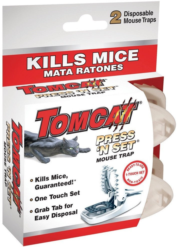 Tomcat 0360710 Press 'N Set Mouse Trap, 2/Pack