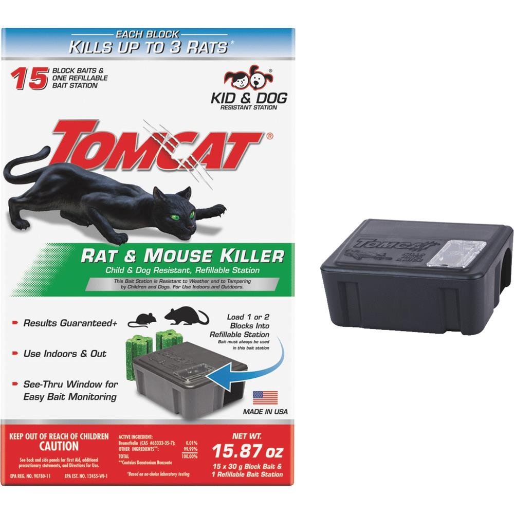 Tomcat 0370910 Rat Refillable Bait Station, 16 Oz