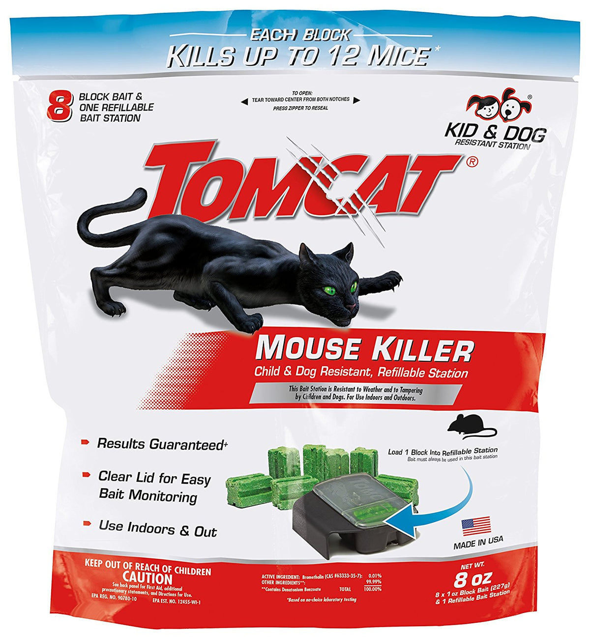 Tomcat 037201005 Refillable Mouse Bait Station, 8 Oz