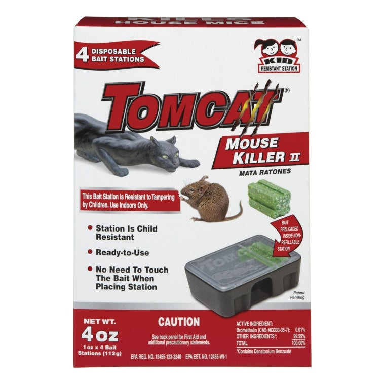 Tomcat 23340 Disposable Mouse Bait Station, 4 Oz