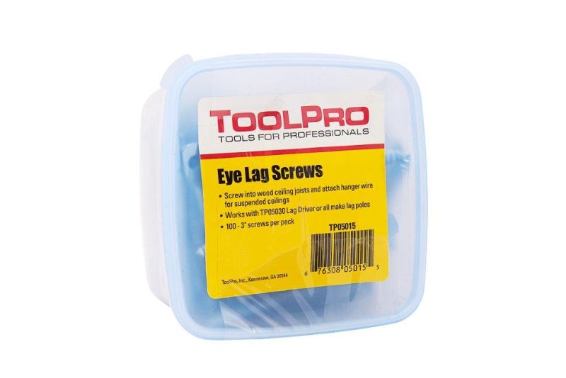 Toolpro 05015 Ceiling Lag Screw Bulk, 1/4" x 3"