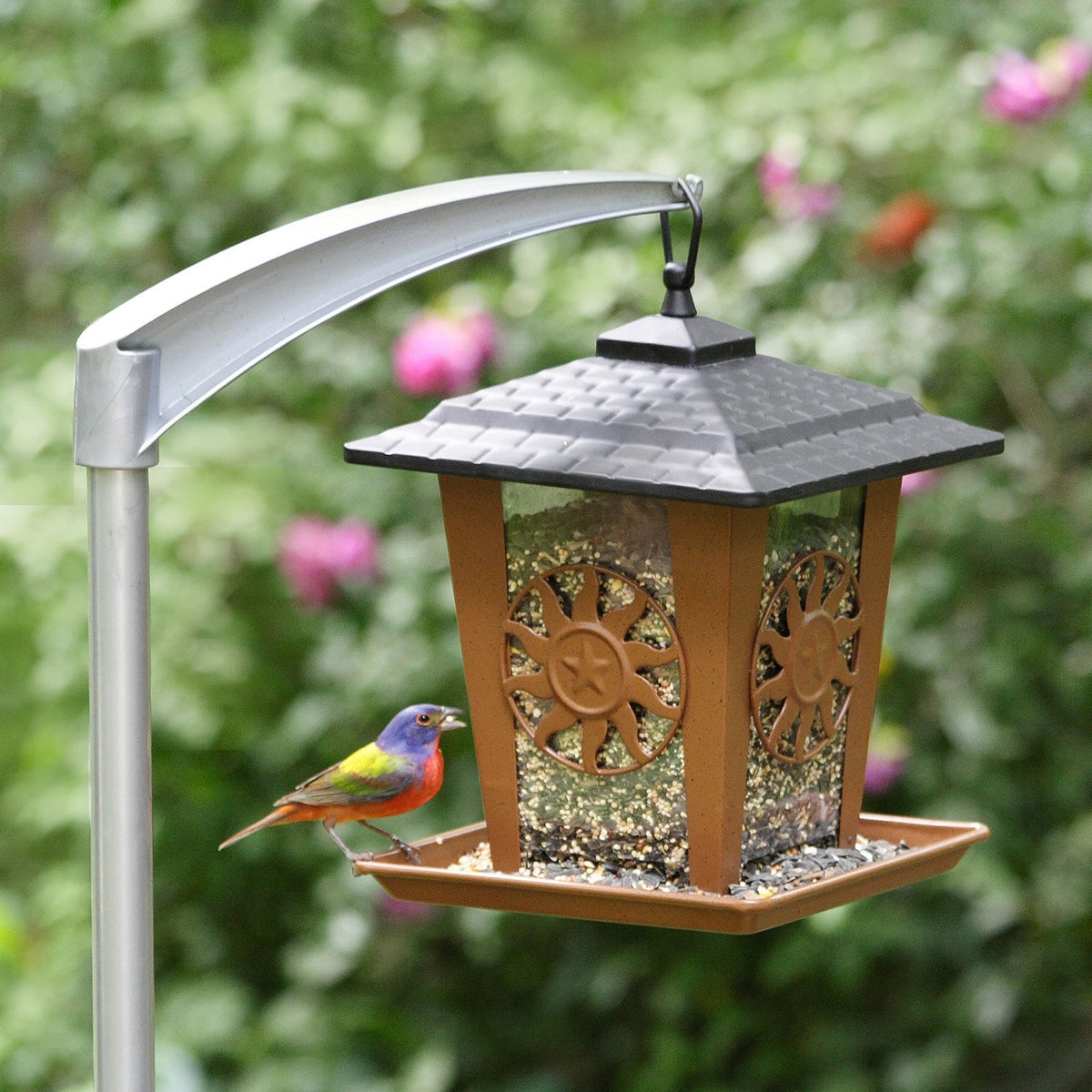 Perky-Pet 5107-4 Top Flight Universal Bird Feeder Pole, Steel