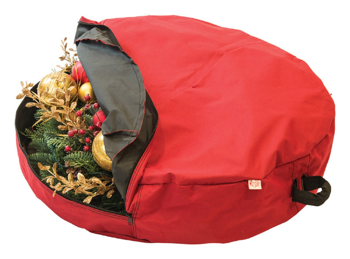 TreeKeeper SB-10175 Christmas Wreath Storage Bag, Red