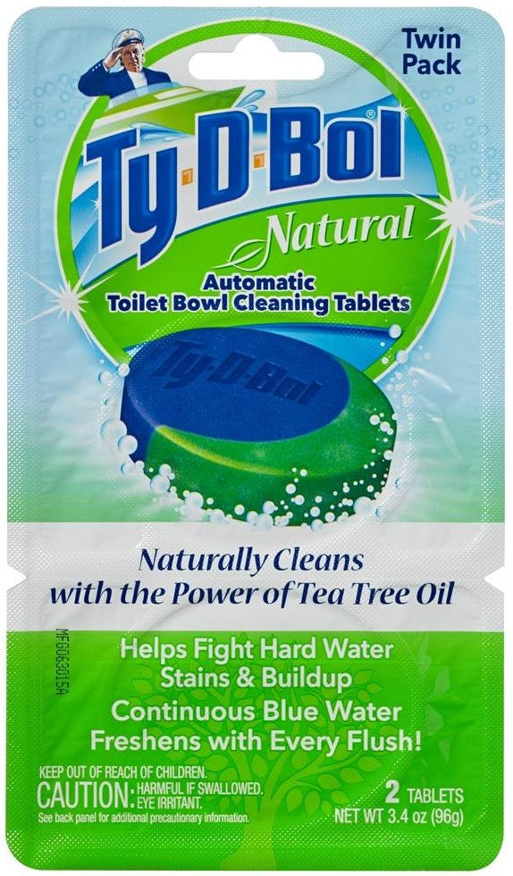 Ty-D-Bol 561001.2x6T Natural Automatic Toilet Bowl Cleaning Tablets, 2/Pack