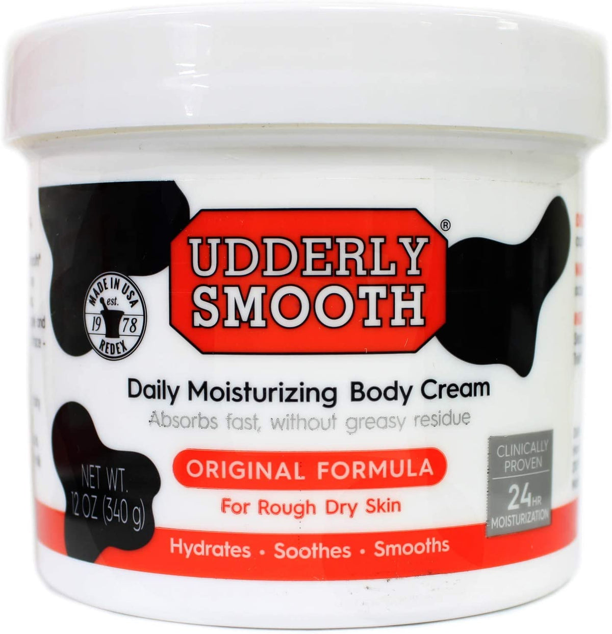Udderly Smooth 60251X12 Body Cream Skin Moisturizer, 12 Oz