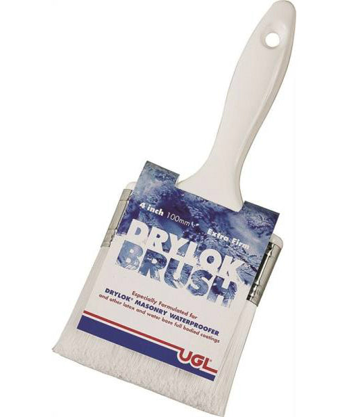 Drylok 90237 Flat Chiseled Synthetic Bristle Waterproofing Brush, 4" W