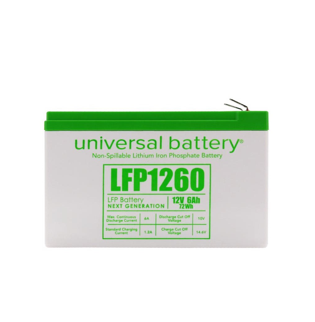 Universal Power Group 87421 Universal Battery, 6 A, 12 Volts