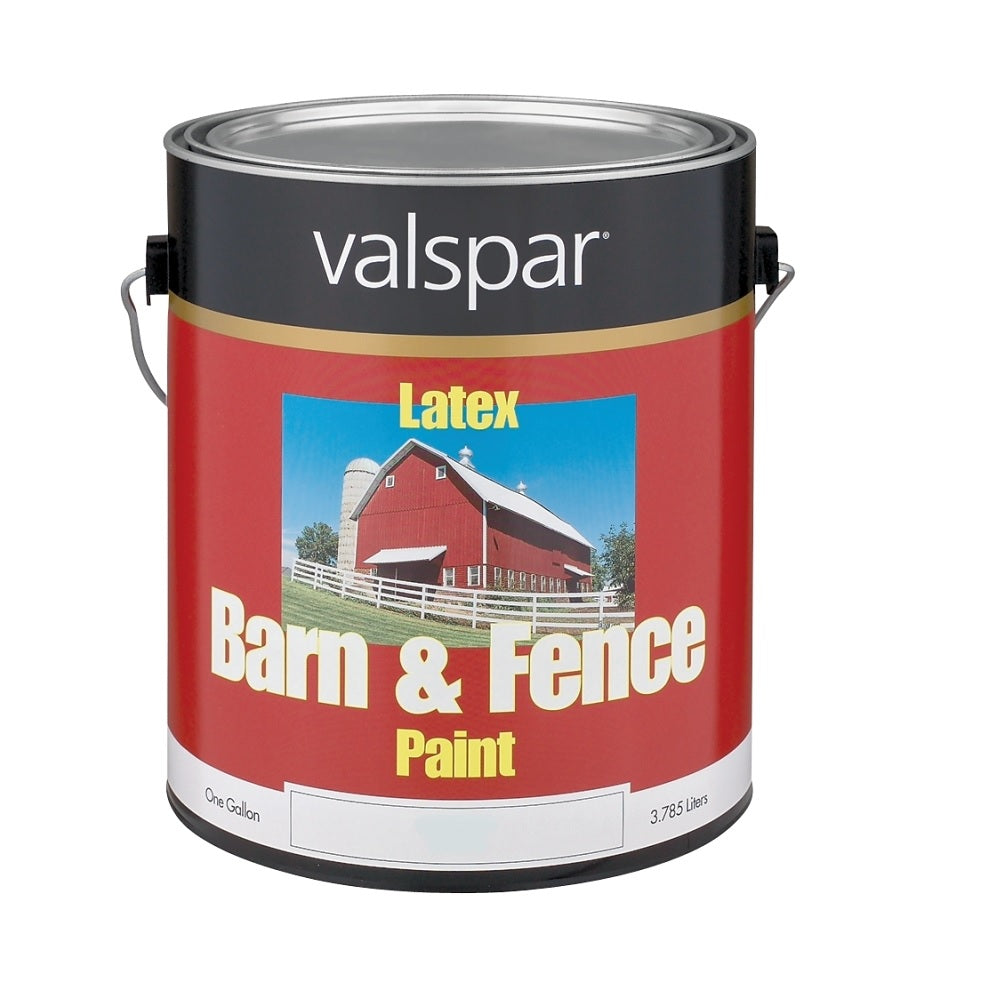 Valspar 28603.007 Barn and Fence Paint, White, 1 Gallon