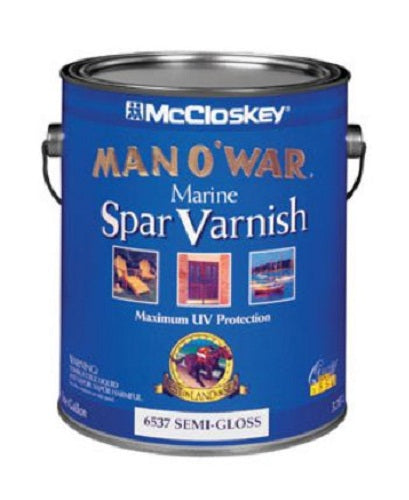 Valspar 80-6537-07 Semi-Gloss Marine Spar Varnish, 1-Gallon