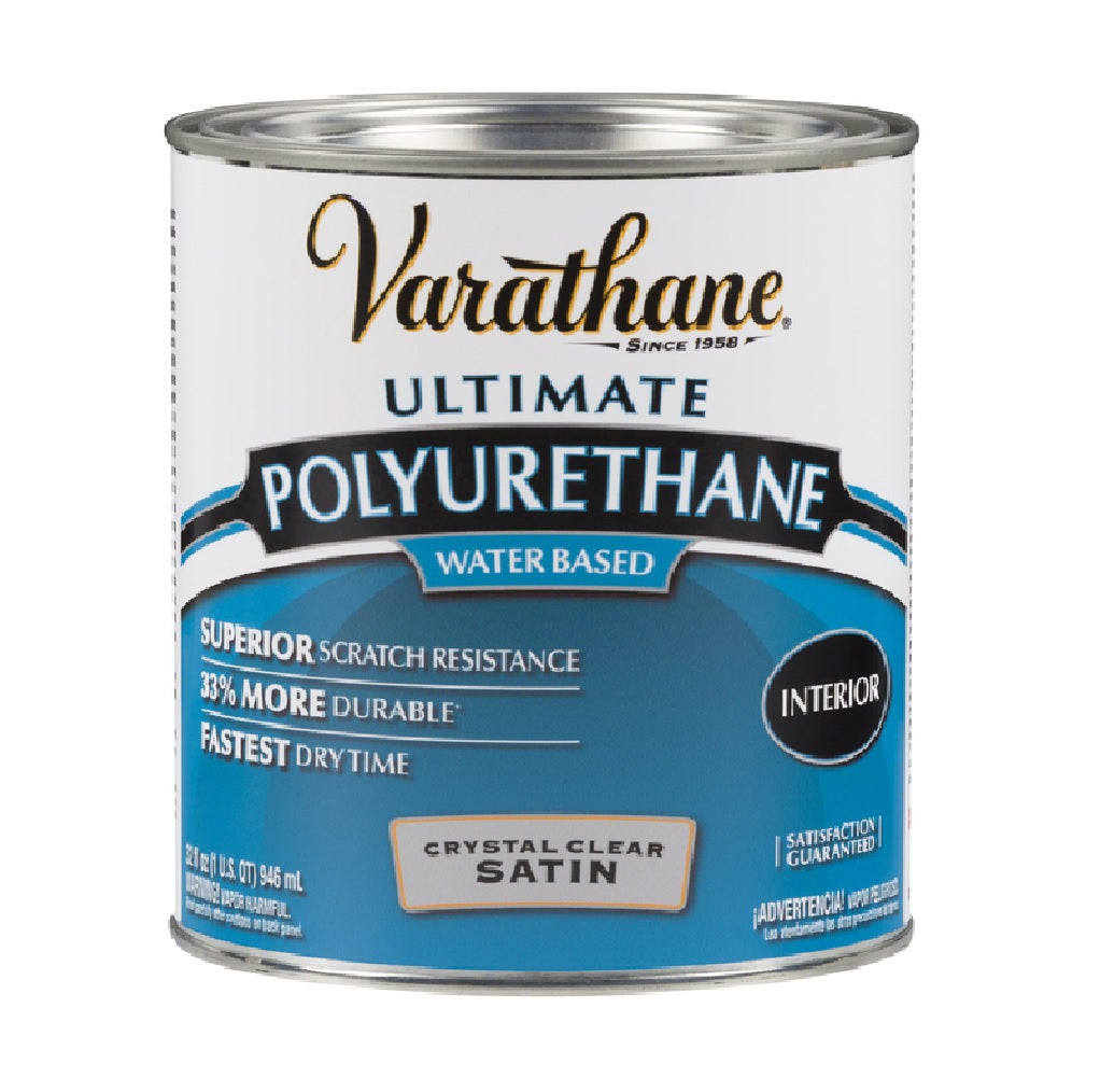 Varathane 200241H Ultimate Water-Based Polyurethane, 1 qt