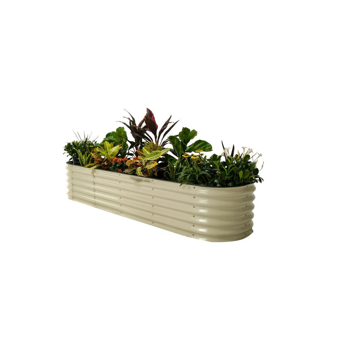 Vego Garden VB9N117W Modular Raised Garden Bed, Pearl, 17 inches