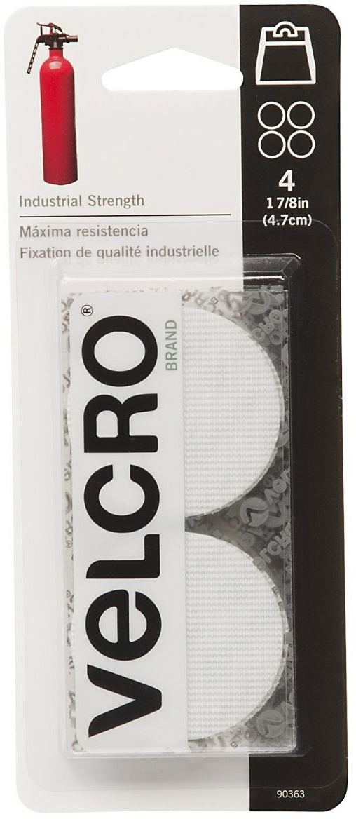 Velcro 90363 Sticky Back Hook And Loop Coin Fastener, 1-7/8", Black