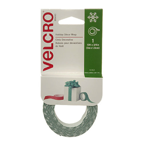 Velcro 91912ACS Green Dot Holiday Decor Wrap, 10' L x 3/4" W
