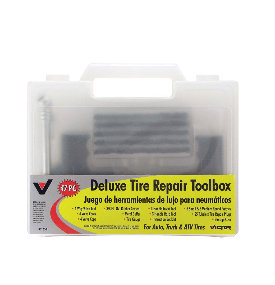 Victor 22-5-00126-8 Deluxe Tire Repair Toolbox, 47 Pieces
