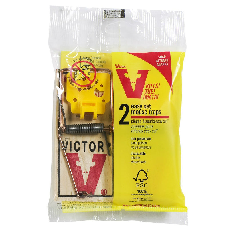 Victor M035 Easy Set Mouse Traps, 2 Pcs/Pk
