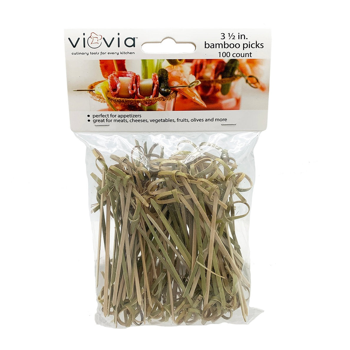 Viovia VIO-0112 Appetizer Pick, Natural, Bamboo
