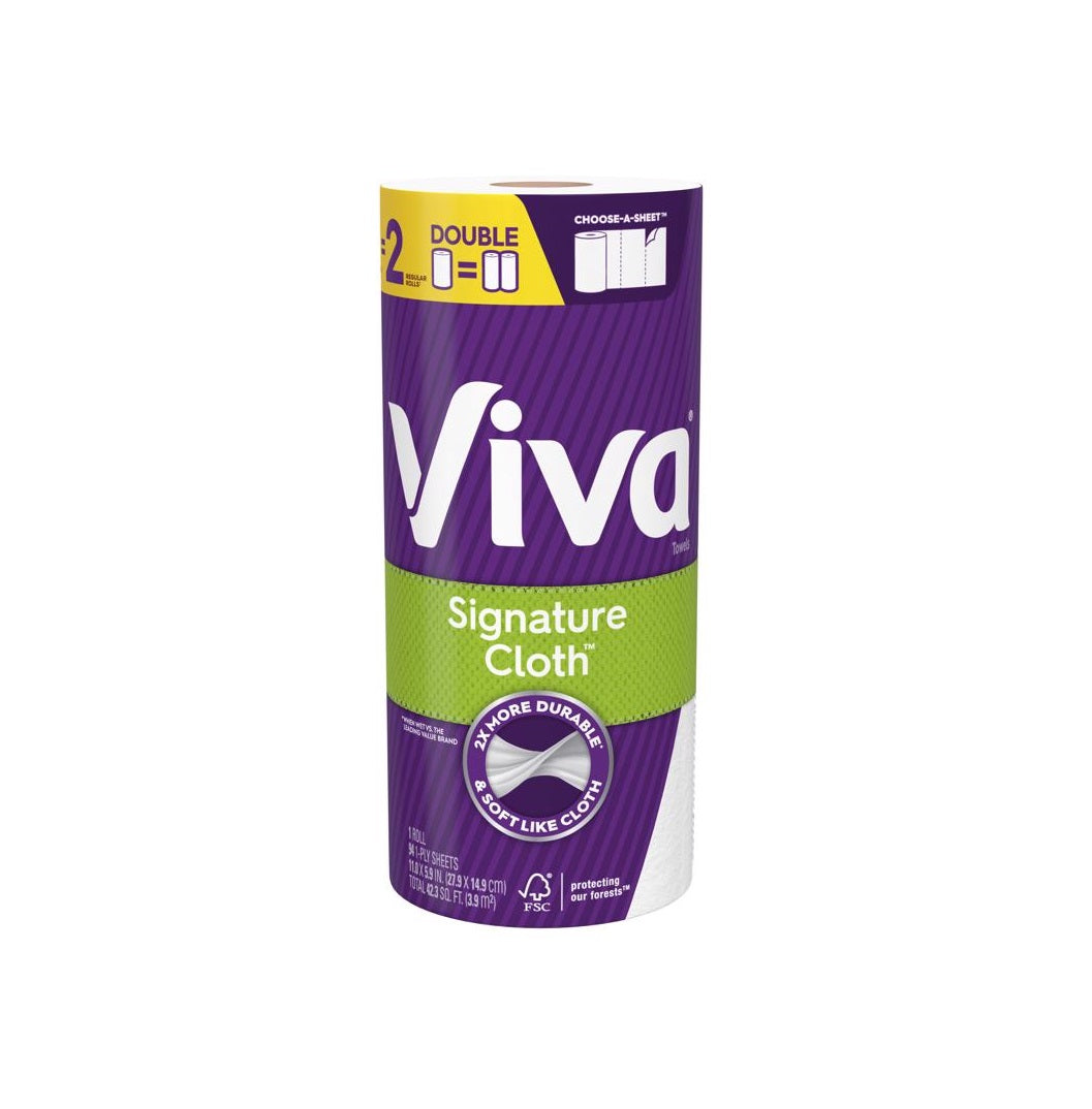 Viva 54874 Signature Cloth Paper Towels, White, 94 Sheet, 1 ply