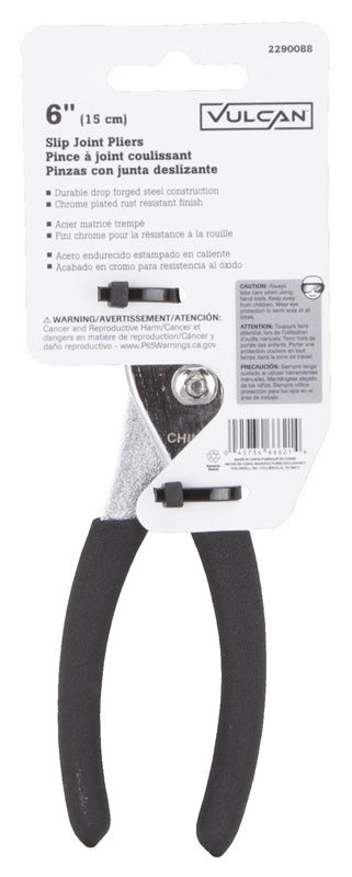 Vulcan JL-NP003 Toolbasix Slip Joint Plier, Chrome Plated