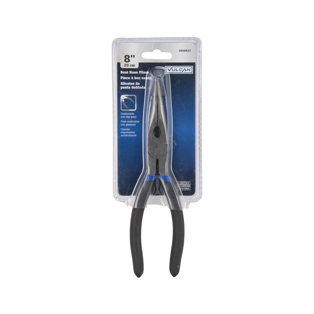 Vulcan PC974-02 Bent Nose Plier, Fully Polished, 8" L