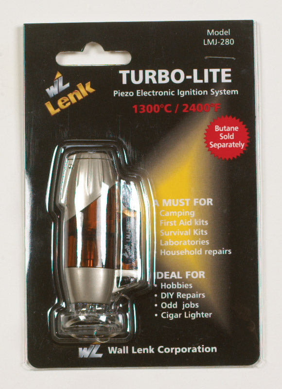 Wall Lenk LMJ-280 Turbo-Lite Torch, Silver, 2.8" x 1.4"