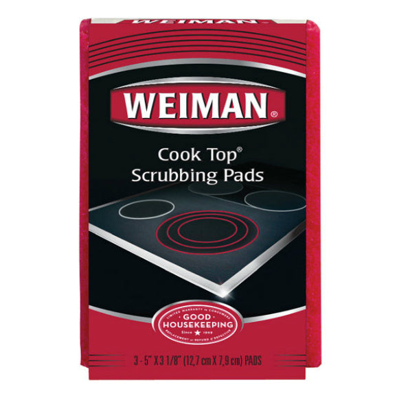 Weiman 45 Cook Top Scrubbing Pad, Pack of 3