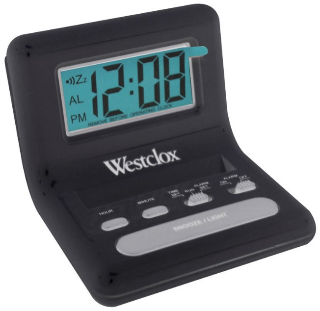 Westclox 47538A Travel Alarm Clock, Black