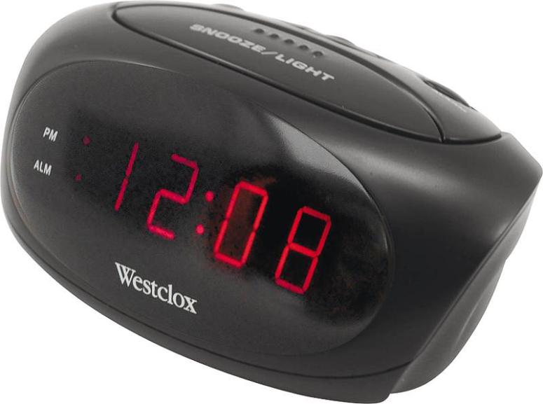 Westclox 70044A Red LED Display Alarm Clock, 0.6"
