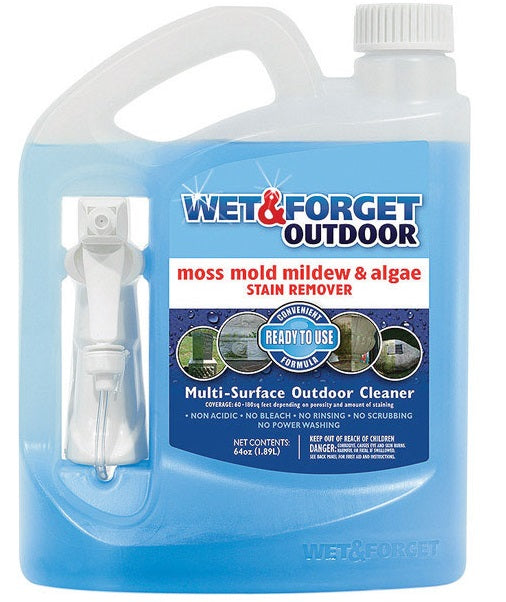 Wet & Forget 804064 Mold and Mildew Stain Remover, 64 Oz