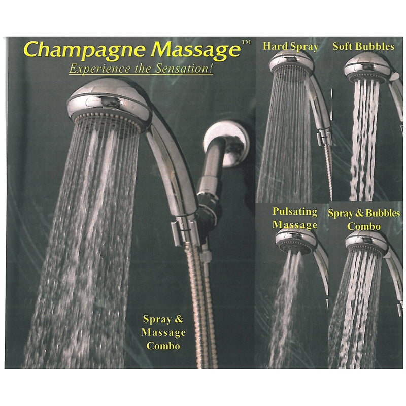 Whedon AFP6C Champagne Massage Handheld Shower System, Chrome