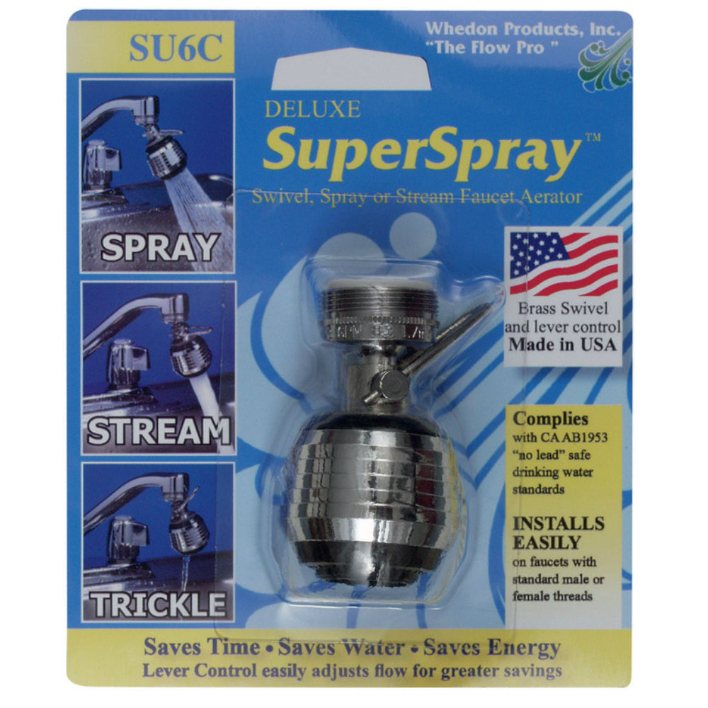 Whedon SU6C Deluxe Superspray Spray & Stream Aerator, 2.2 GPM