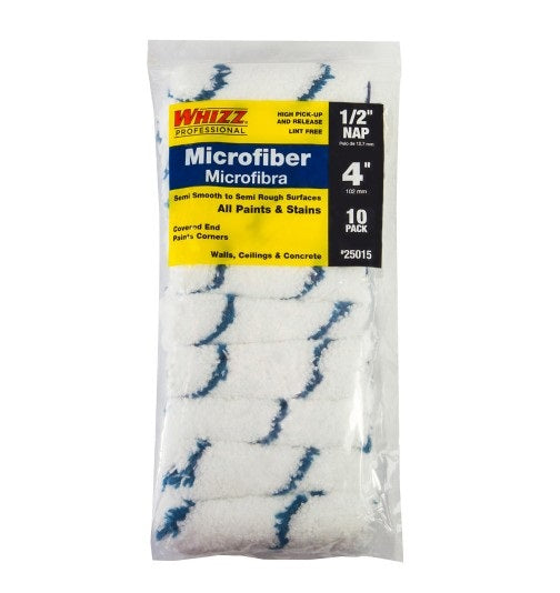 Whizz 25015 Microfiber Roller, 4" x 1/2"