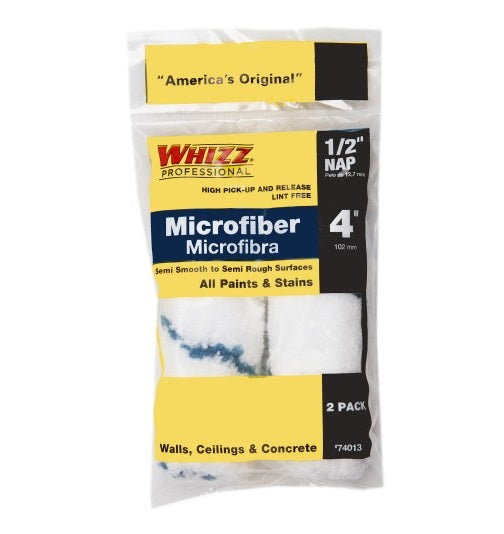 Whizz 74013 Microfiber Roller, 4" x 1/2"