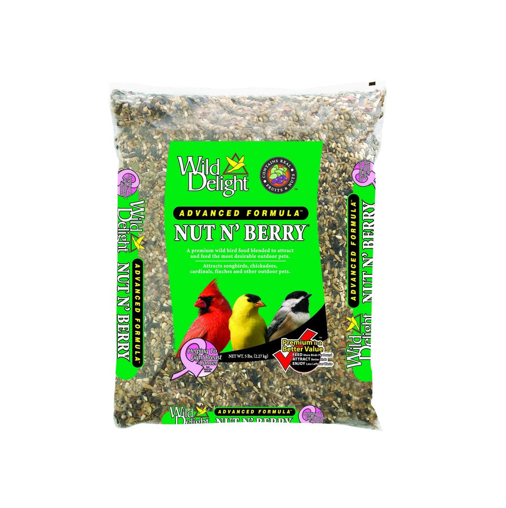 Wild Delight 366050 Nut N Berry Wild Bird Food, 5 Lb