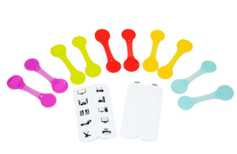 Wiremold CM24 Cable Snap On Labels, Assorted Colors