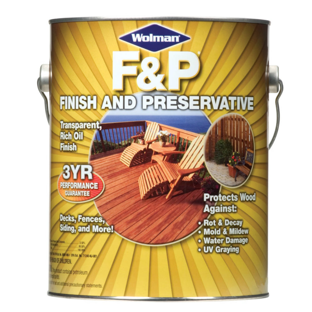 Wolman 1440-6 F&P Wood Finish And Preservative, Redwood, 1 gallon