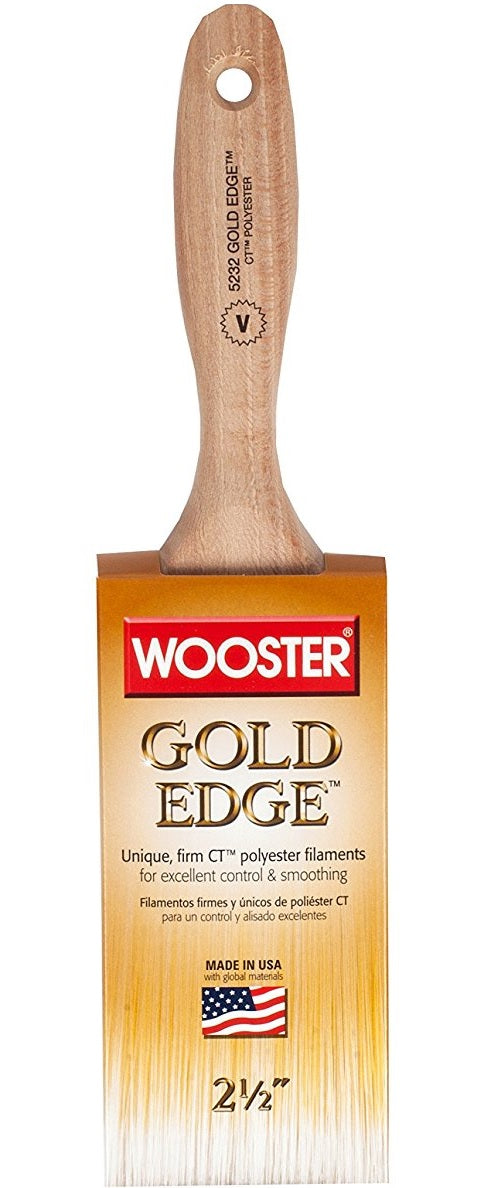 Wooster 5232-2 1/2 Gold Edge Varnish Brush, 2.5"
